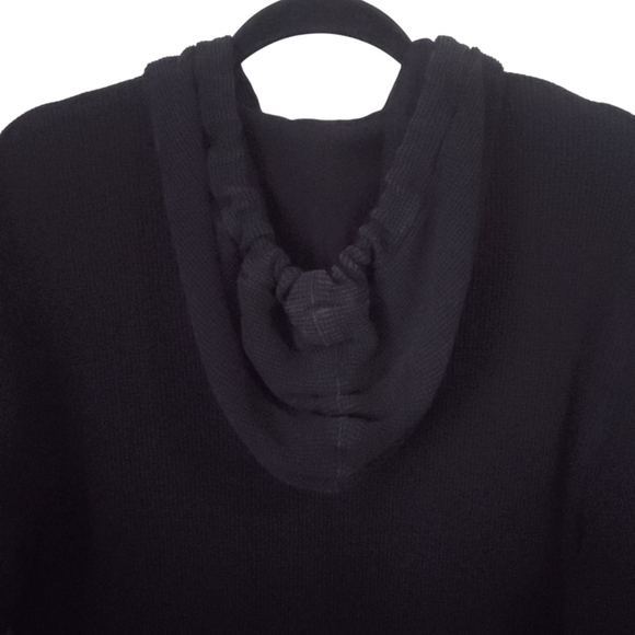 Helmut Lang Black Waffle Zip Hoodie M Designer Minimalist Loungewear - Picture 8 of 12